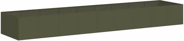 Fioriera a fondo aperto HELLOSHOP26 in acciaio verde oliva per orto e giardino L: 80 cm, P: 40 cm, H: 360 cm – 1