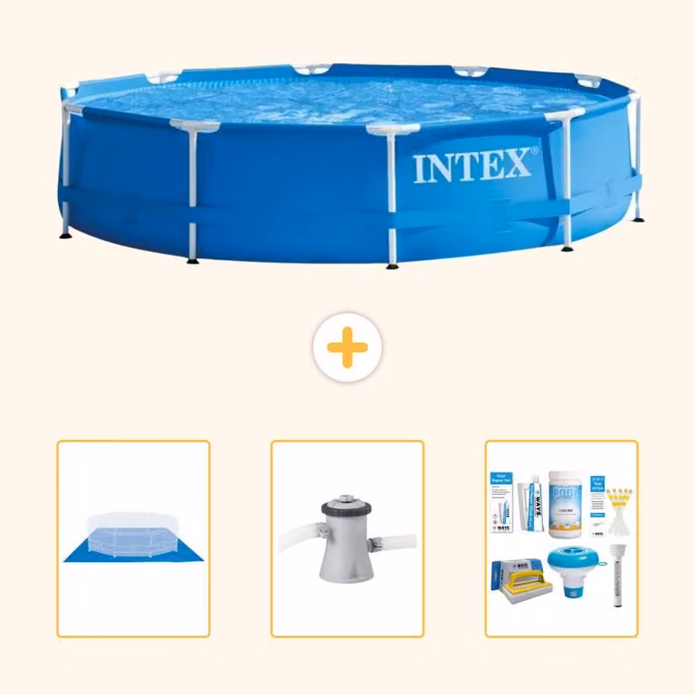 Piscina autoportante rettangolare - 305x76 cm - 4 pezzi - Modello S21330