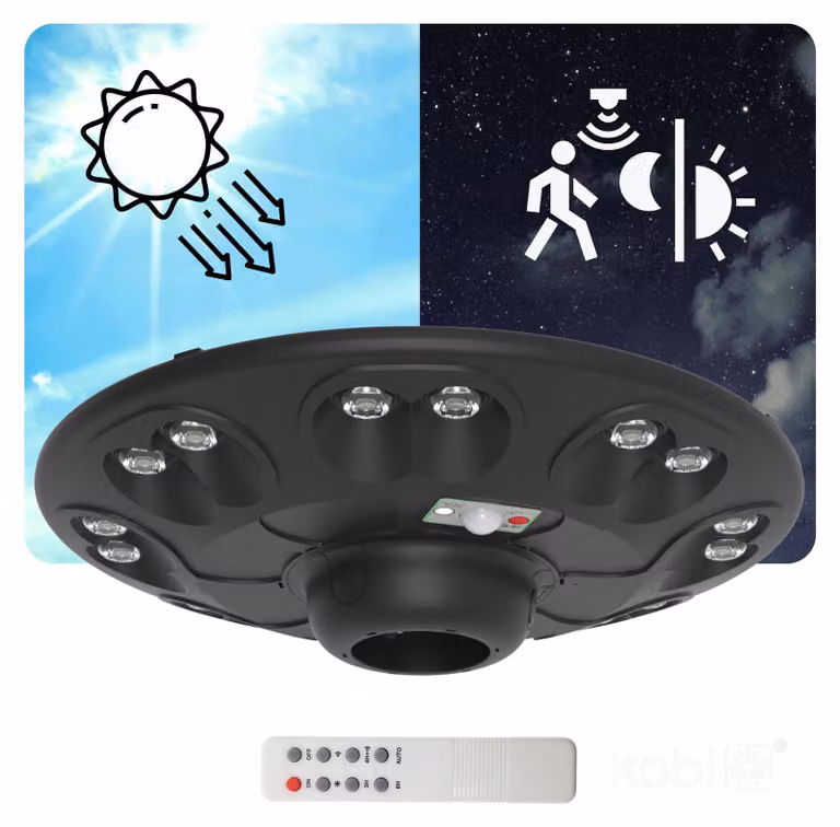 Lampada solare per esterni Kobi con sensore di movimento e telecomando