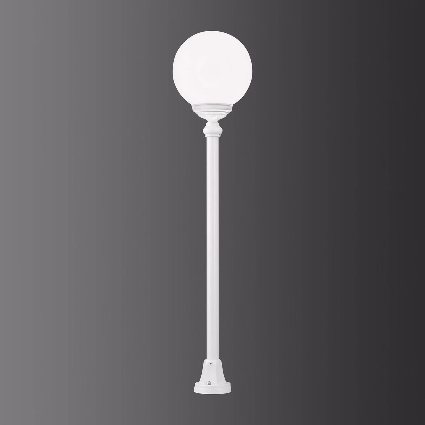 LCD Lampioncino da giardino 1132, Bianco / Opale, Alluminio, Antico, Lampada da esterni