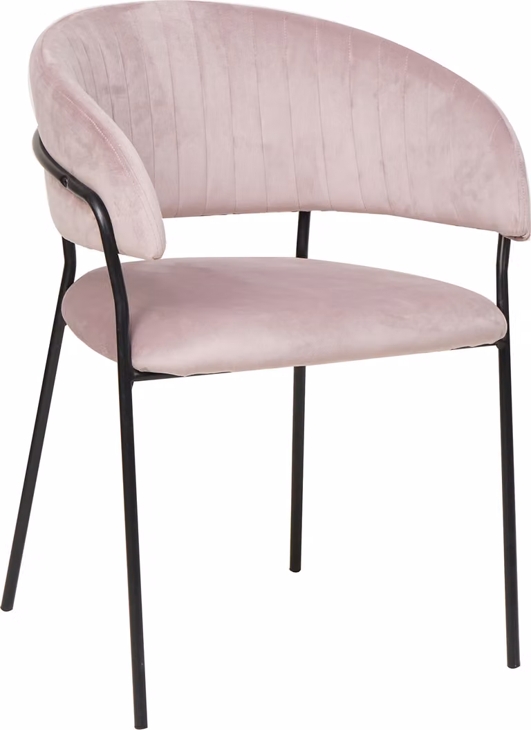 Poltrona in velluto con rosa trapuntata sullo schienale
