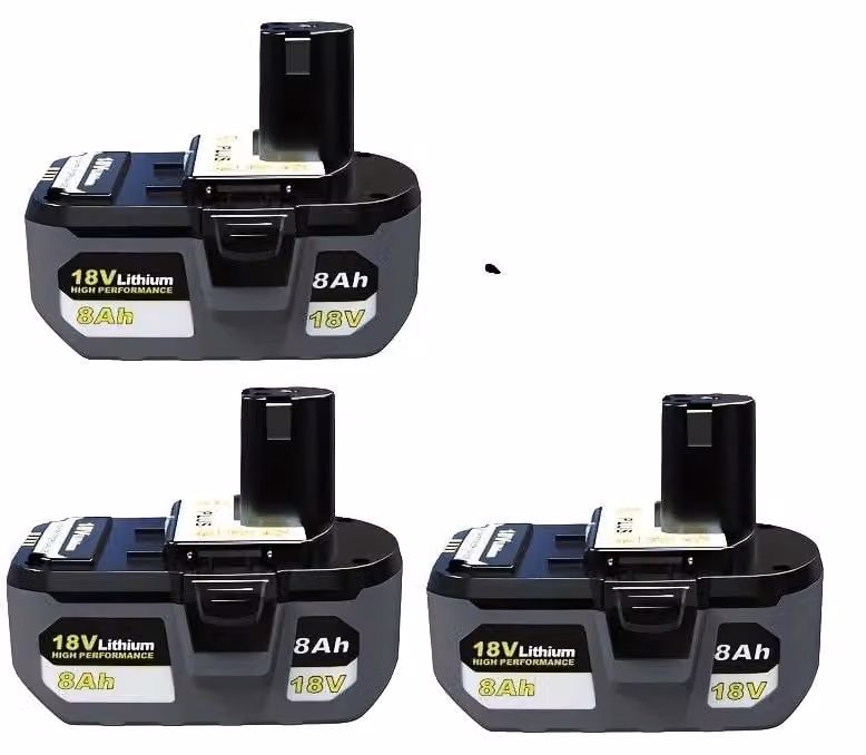 Batteria agli ioni di litio da 18V, capacità di 8000mAh, ricaricabile, compatibile con Ryobi. Adatta per RYOBI 8.0Ah 3PCS-a, 18V-d