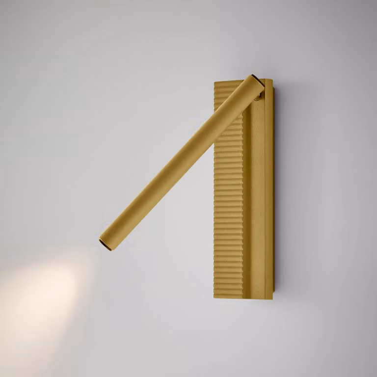 Bover Applique da parete Arid A/03, Giallo / Arancione, Soggiorno / Sala da pranzo, Alluminio, Design, Applique