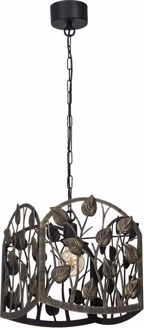 Lampada a sospensione Blatt Luminex in metallo nero, dimmabile, con attacco E27