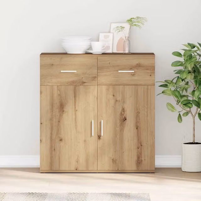 Credenza-Buffet-Armadio da cucina Rovere artigianale 78 x 38 x 80 cm Legno multistrato