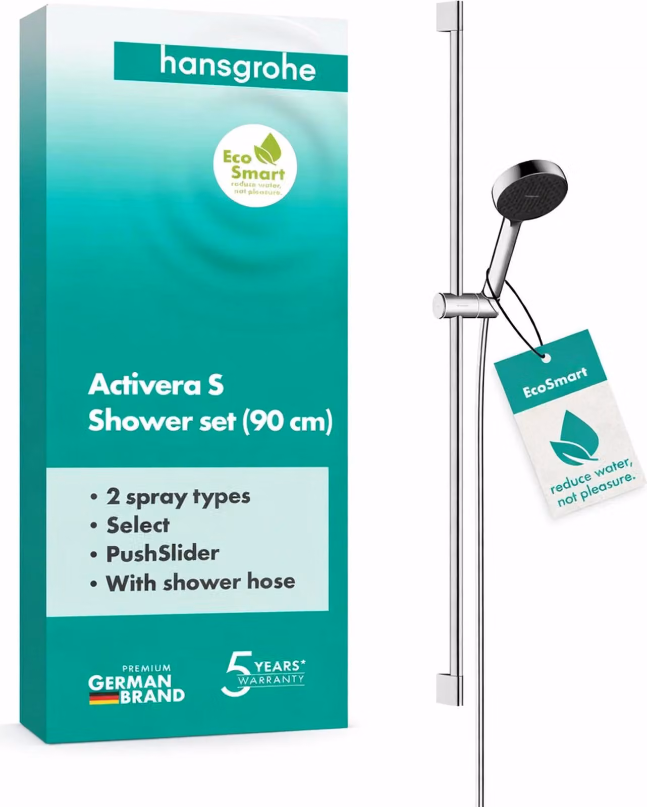 Set doccia hansgrohe Activera Select S 95 2jet EcoSmart con asta doccia 90 cm, cromato, 1 pz.