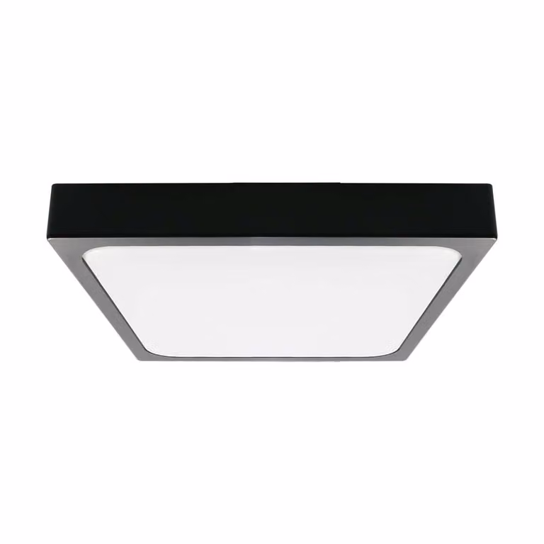 V-TAC VT-8624SB-SQ Plafoniera led 24W sensore di movimento microonde integrato IP44 quadrato nero 360° 4000K - 7673