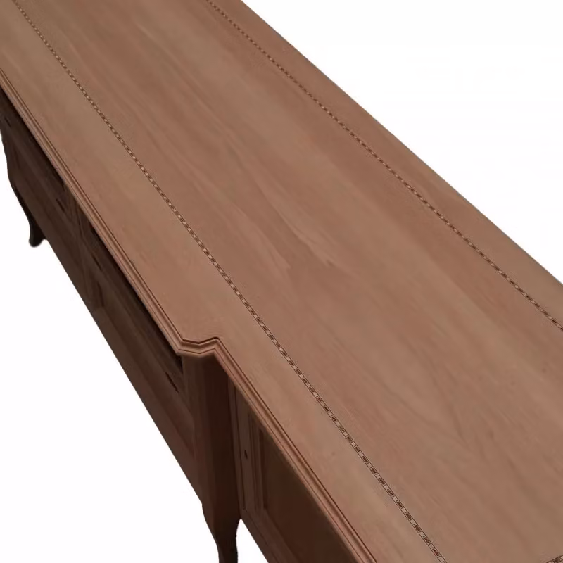 Porta TV classico in legno Mobili 2G con 2 ante, 2 cassetti e 2 ribalte, finitura bassano, L: 220 cm, P: 50 cm, H: 55 cm – 2