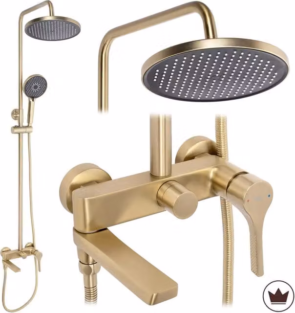 Set Doccia Premium Rea Maxim Brush Gold