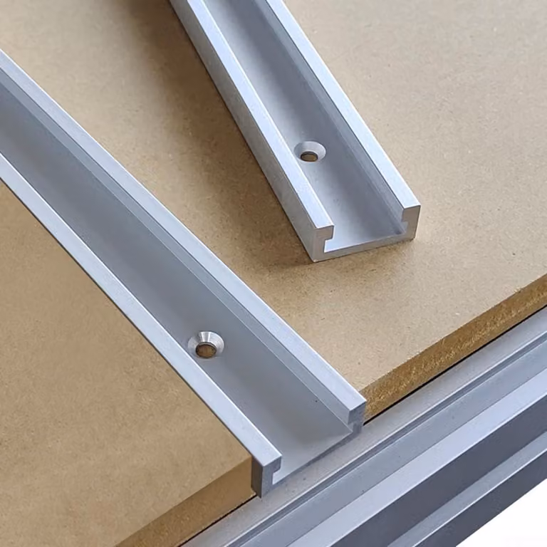 Guida a T, tipo T, per legno, guida scorrevole per lavorazione del legno, binario in alluminio per banco da lavoro, fessura a T, fresa, utensili per sega da banco (300 mm)