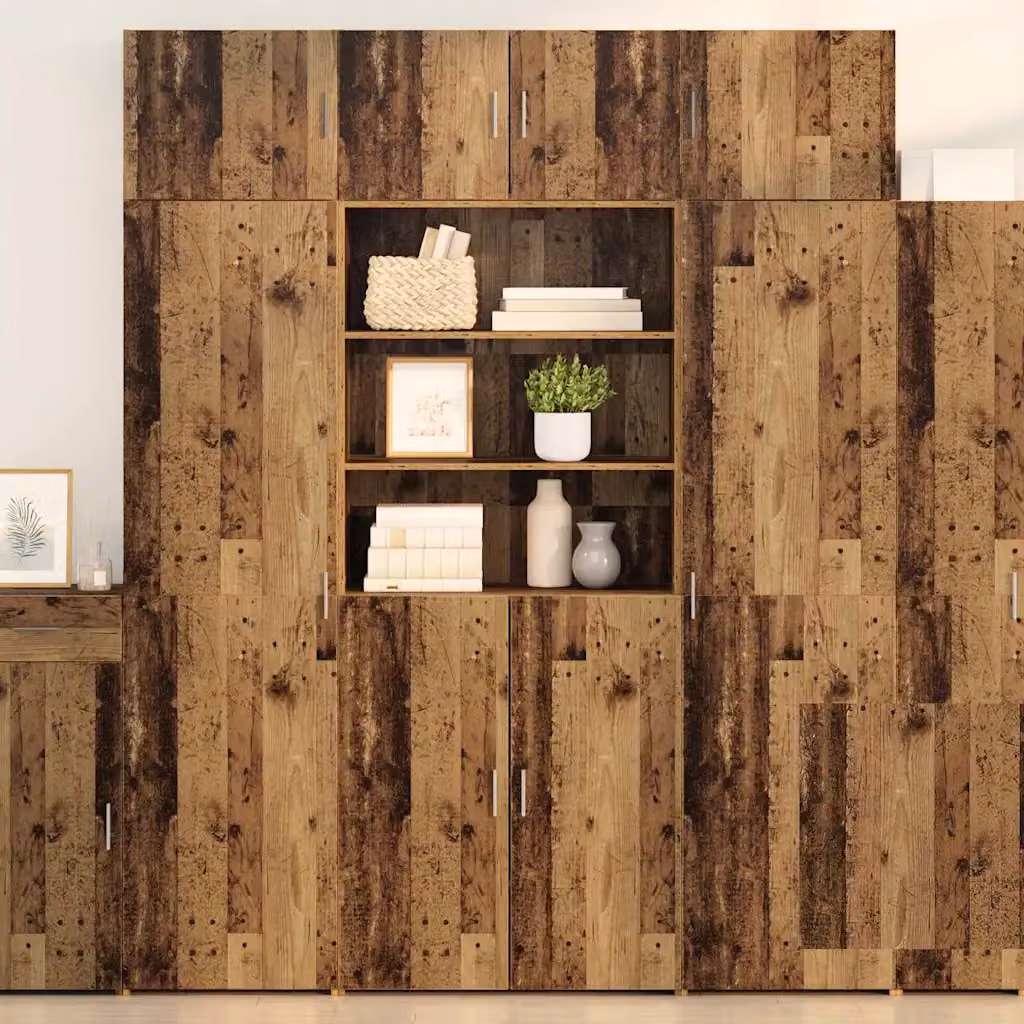 Armadio moderno vidaXL in legno marrone con ante a battente e ripiani interni L/P/H: 80 x 42,5 x 225 cm – 1