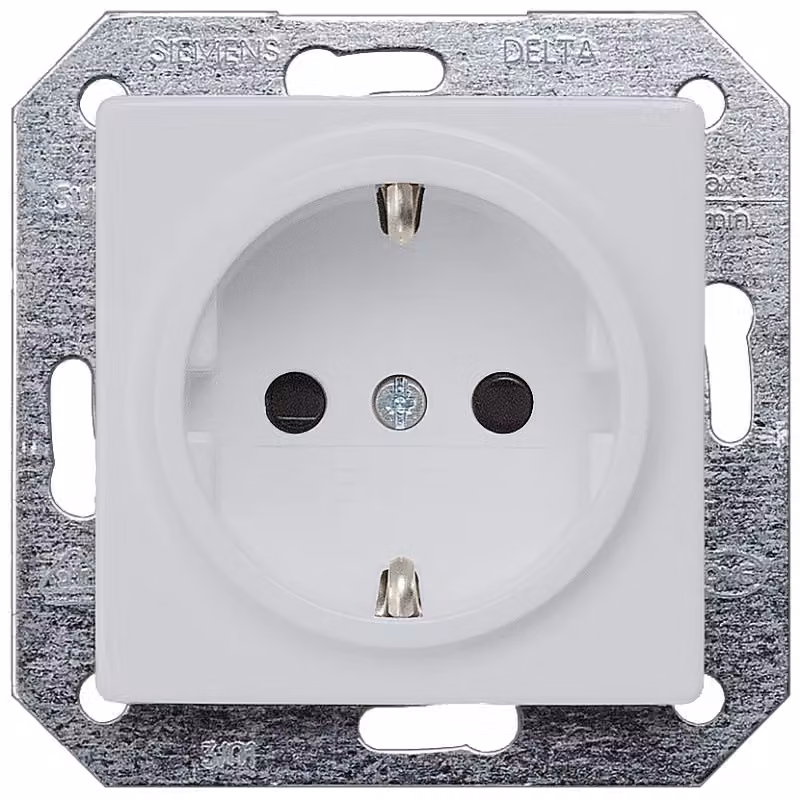 SIEMENS DELTA i-system Schuko 5UB1934 Presa di corrente 10/16A 250V alluminio-metallo