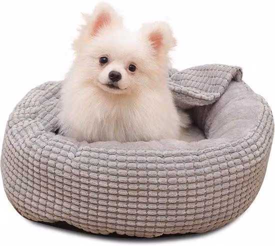 Cuscino per cani, cuscino rotondo per cani, cuscino lavabile con rivestimento, tappetino per cani con fondo antiscivolo, adatto a cani e gatti (40 cm)