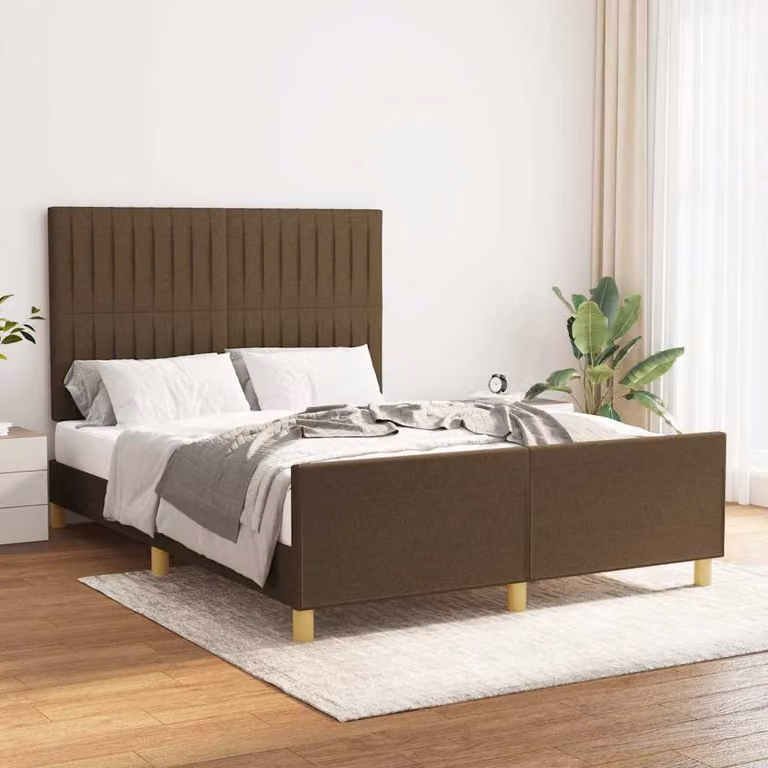 vidaXL Giroletto senza Materasso Marrone Scuro L/P/H: 140 x 200 x 146 cm