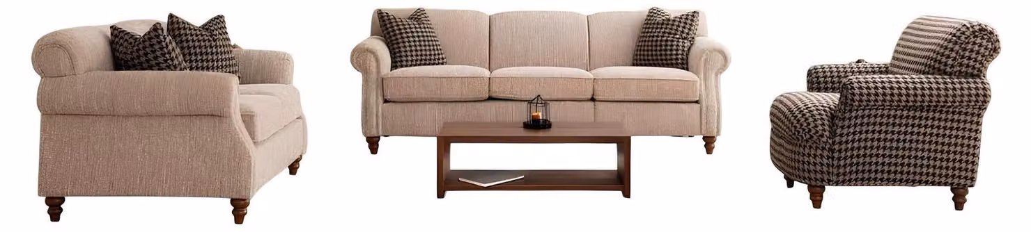 Wohnzimmer-Set: 3-Sitzer, 2-Sitzer und Sessel – Modern und Bequem