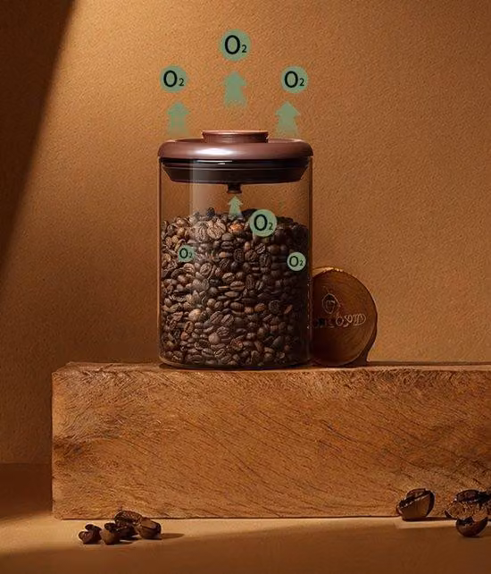 Barattolo ermetico per caffè macinato - 10 oz, grande, 0,63 lb, confezione da 2, chiusura a scatto, grandi contenitori per caffè macinato con coperchio