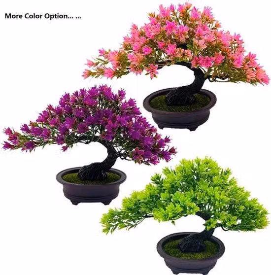 Fiori di bonsai artificiali - piante ornamentali artificiali per interni - 32 cm