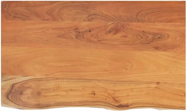 Piano Bagno Rettangolare in Legno Massello di Acacia Marrone L: 110 cm, P: 60 cm, H: 2,5 cm CFW2090507