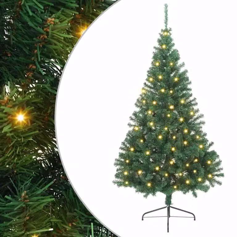 vidaXL Albero di Natale artificiale con luci integrate Verde 240 cm