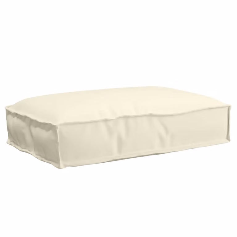 Cuscino rettangolare vidaXL in tessuto Oxford beige, idrorepellente, L: 60 cm, P: 40 cm, H: 8 cm