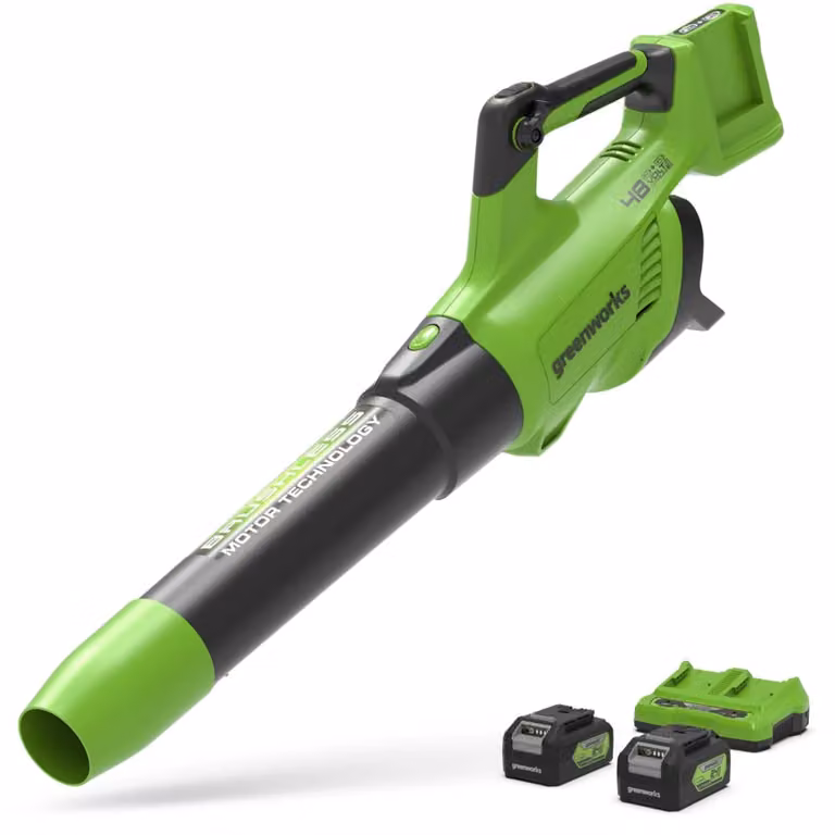 Greenworks POWERALL 48V (24V x 2) Soffiatore 217 km/h - 2x Batterie 4Ah