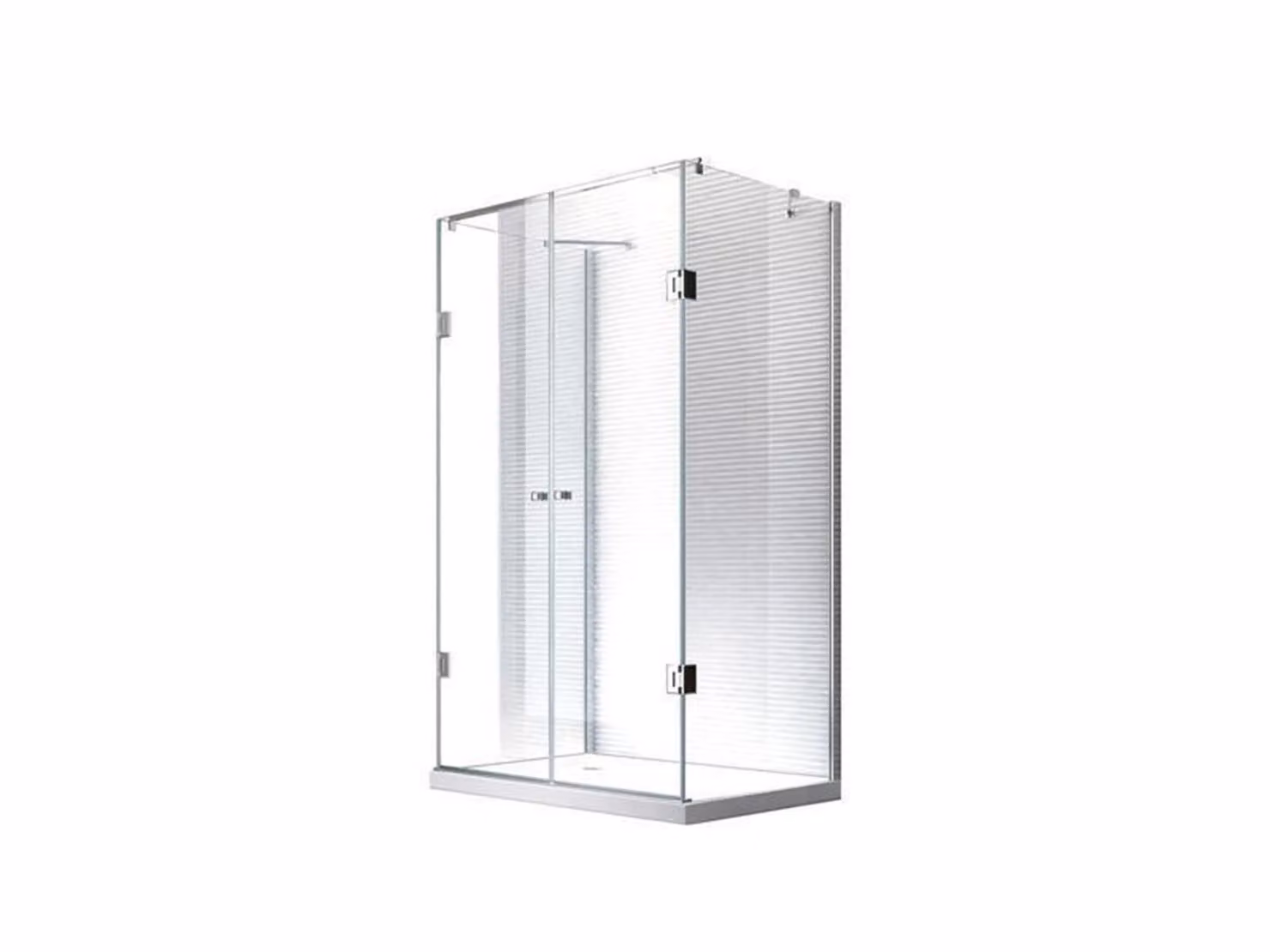 Glaszentrum Hagen - 90x120x90x195 cm - Cabina doccia Ares a U Cabina doccia - 8mm - vetro ESG con piatto doccia