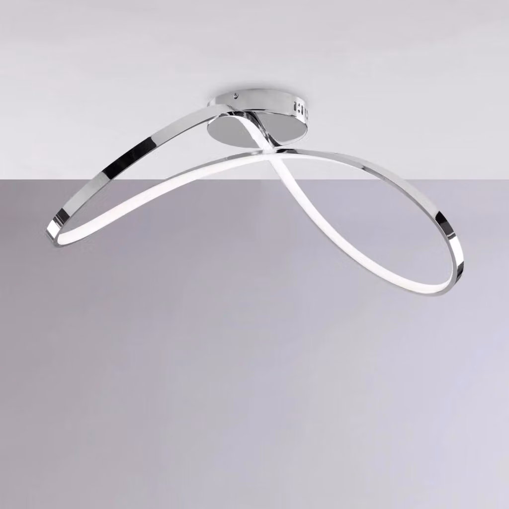 Plafoniera Moderna Infinity Belight con LED Integrata in Metallo e Alluminio Cromo – 2