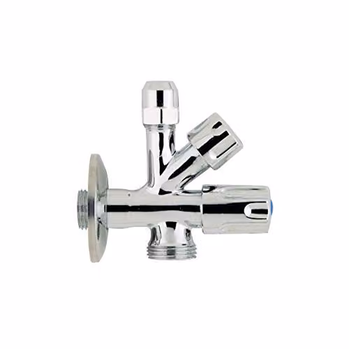IDRO BRIC Rubinetto Sottolavabo Doppia Uscita con Attacco Lavatrice 1/2"
