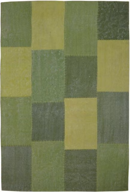 Tappeto Vintage Lyrical 100 in Cotone Patchwork Verde