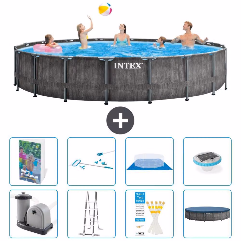 Struttura per piscina a forma di prisma - 549x122 cm - composta da 7 elementi - modello S595