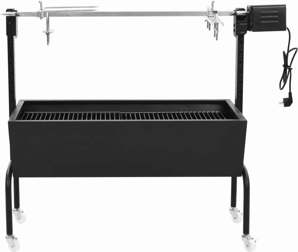 vidaXL Girarrosto elettrico per barbecue in acciaio inox