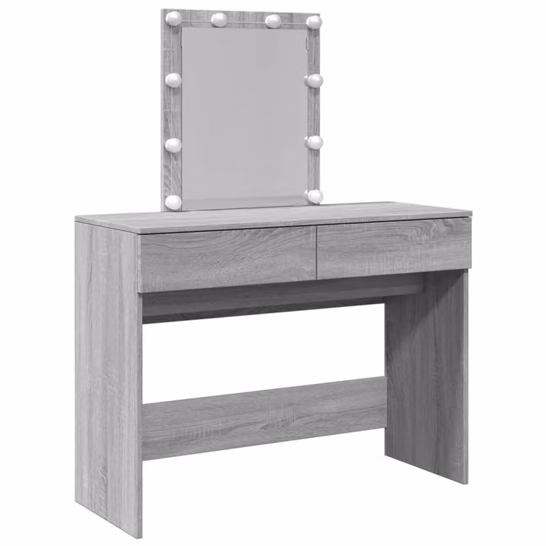 Toeletta con LED Grigio Sonoma 100x40x130 cm
