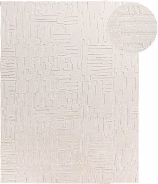 Tappeto moderno Tokko beige con design geometrico scandinavo L: 120 cm, P: 160 cm