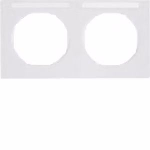 Berker 10122279 Cornice con campo di scrittura bianco polare, lucida Berker R.3