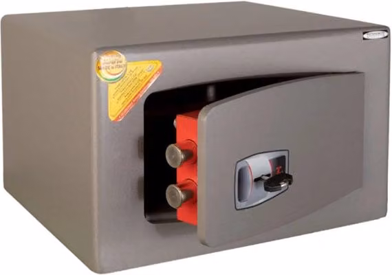 Cassaforte a mobile Technomax DMK/3 in acciaio grigio con apertura a chiave – 1