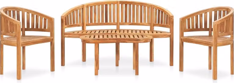 Maison Exclusive - Set da giardino 4 pezzi in legno massello di teak