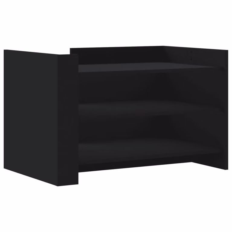Tavolino da Salotto Nero 80x50x50 cm in Legno Multistrato
