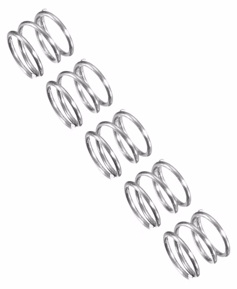 Molle a compression, 5 pezzi, 4x0,3x5 mm, acciaio inossidabile 304, colore argento