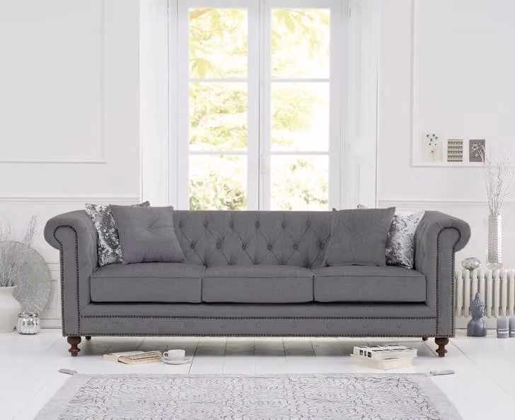 Chesterfield Sofa Couch Polster Leder Couchen Polster Garnitur 3 Sitzer