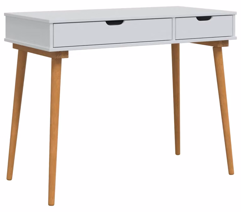 vidaxl Comodino FAUSKE, bianco, 100 x 50 x 78 cm