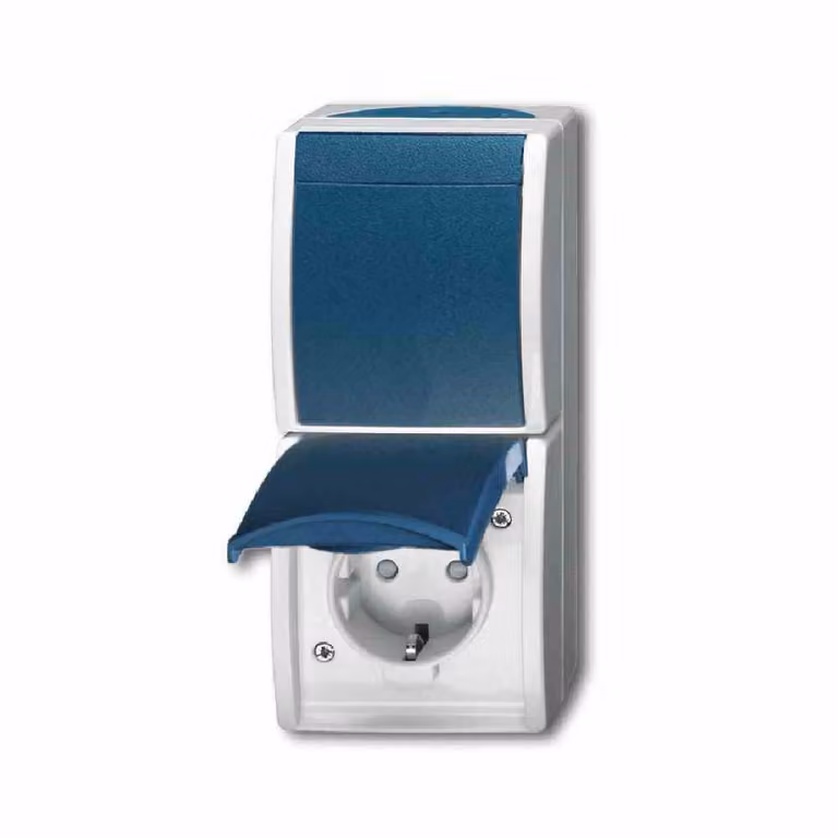 Busch Jaeger 2601/6/20 EBW-53 Steckdose Typ F Blau - Weiß (1684-0-0330)
