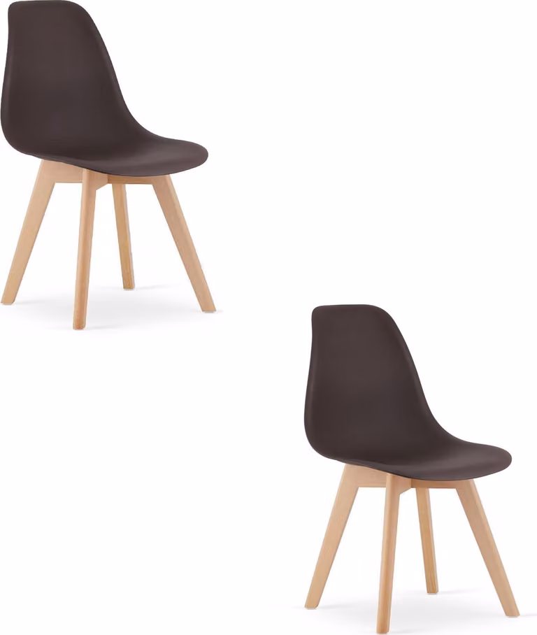 Sedia KITO caffè / gambe naturali x 2