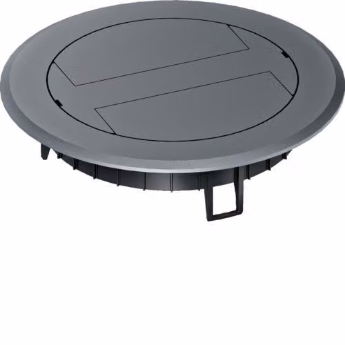 Coperchio ribaltabile in plastica per scatola da impianto R02 grigio ferro BSR02KK7011 hager