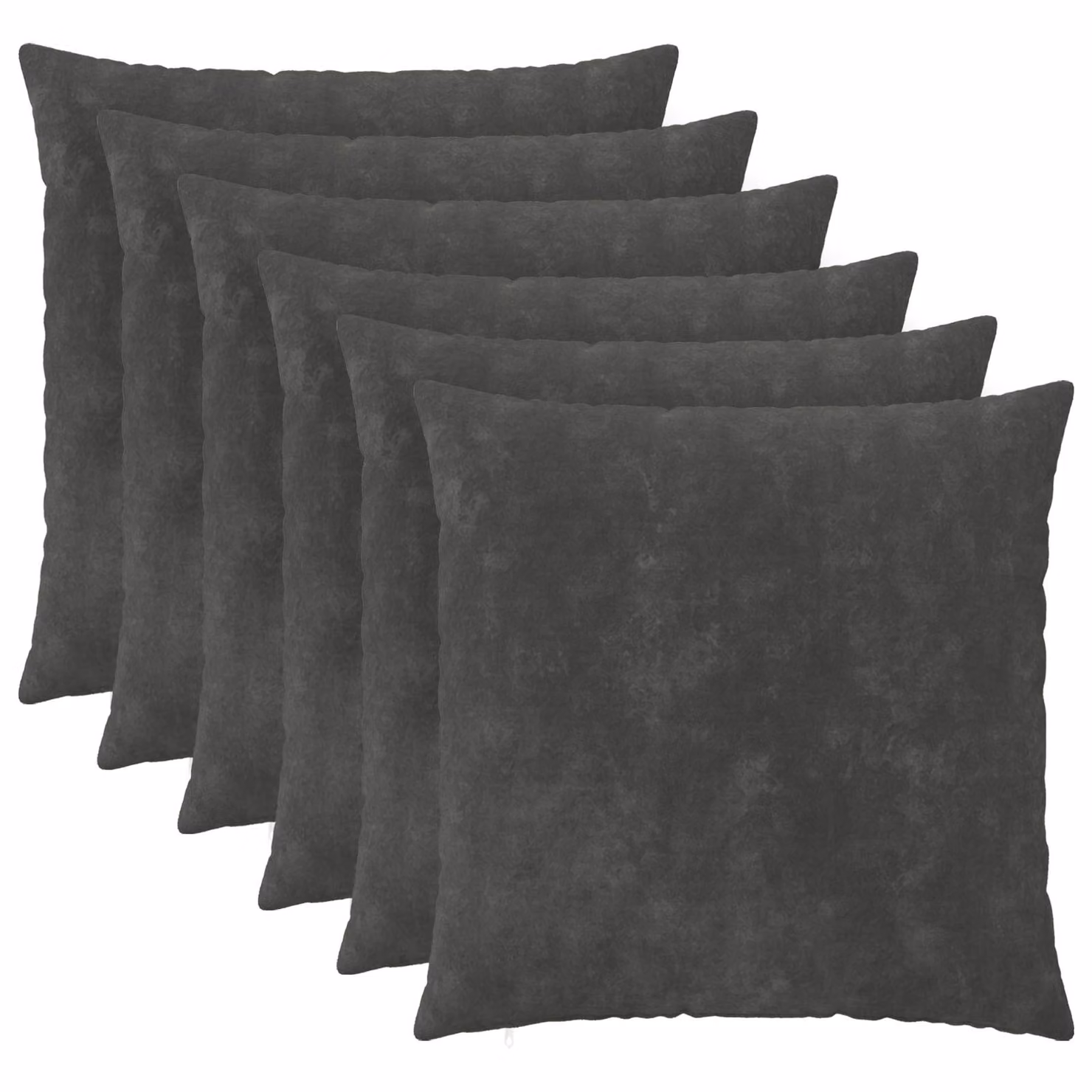 vidaXL Federa 6 pcs HEERLEN Antracite 80 x 80 cm Fleece in microfibra
