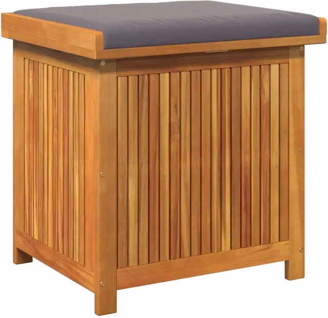 Scatola per cuscini da esterno in legno di acacia oliato CFW4300562 L/P/H: 60 x 50 x 61 cm