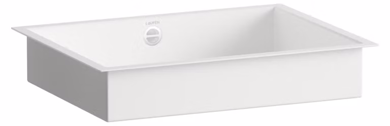 LAUFEN METAPHOR Lavabo à encastrer par le bas, rectangulaire, sans trou pour robinetterie, avec trop-plein, 544x419x111mm, blanc brillant, H513ME50001091, H513ME50001091