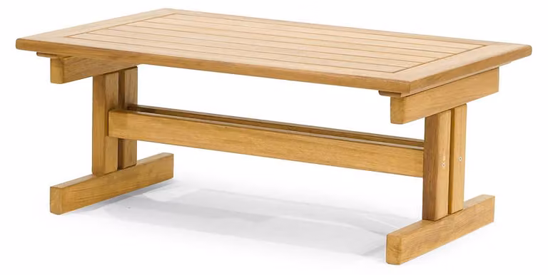 Hellbeiger Couchtisch Outdoor Möbel Designer Holz Terrassen Kaffeetisch