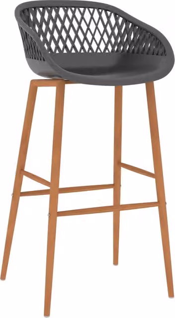 Sedie da Bar 4 pz Grigie 248166