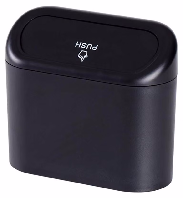 Solidchoice - Contenitore per rifiuti automobilistici, organizer per interni, scatola portaoggetti, colore nero