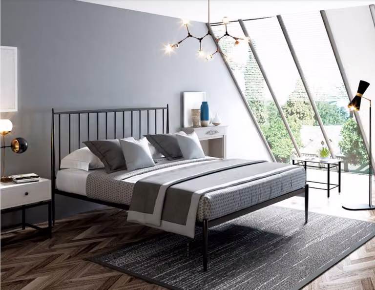 Italienische Designer Möbel Schlazimmer Bett Doppel Betten 180x200cm Leder